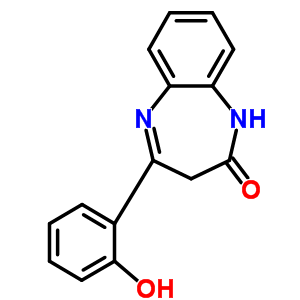 1,3-Dihydro-4-(2-hydroxyphenyl)-2H-1,5-benzodiazepin-2-one Structure,61487-06-7Structure