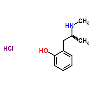 o-(2-(甲基氨基)丙基)盐酸盐苯酚结构式_61866-77-1结构式