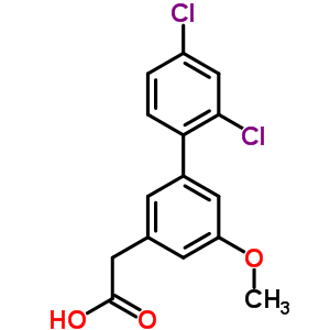 2’,4’-Dichloro-5-methoxy-1,1’-biphenyl-3-acetic acid Structure,61888-65-1Structure