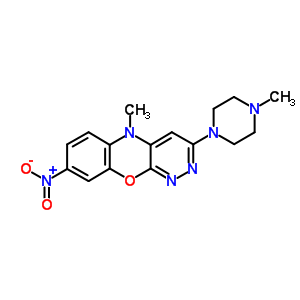5-Methyl-3-(4-methyl-1-piperazinyl)-8-nitro-5h-pyridazino[3,4-b][1,4]benzoxazine Structure,61939-60-4Structure