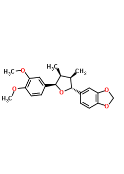 5-[(2R)-5α-(3,4-dimethoxyphenyl)tetrahydro-3α,4α-dimethylfuran-2β-yl ]-1,3-benzodioxole Structure,61989-57-9Structure