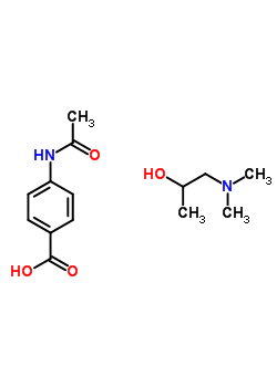 对乙酰氨基苯甲酸,1-二甲基氨基-2-丙醇复合盐结构式_61990-51-0结构式