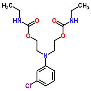 Bis(ethylcarbamic acid)[(3-chlorophenyl)imino]bis(2,1-ethanediyl) ester Structure,62143-15-1Structure