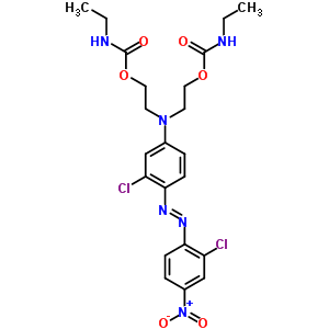Bis(ethylcarbamic acid)[[3-chloro-4-[(2-chloro-4-nitrophenyl)azo]phenyl ]imino]bis(2,1-ethanediyl) ester Structure,62143-18-4Structure