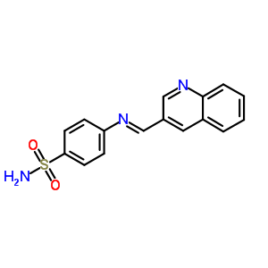 4-(喹啉-3-基亚甲基氨基)苯磺酰胺结构式_62294-72-8结构式