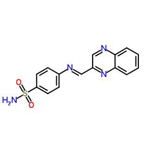 4-(喹噁啉-2-基亚甲基氨基)苯磺酰胺结构式_62294-78-4结构式