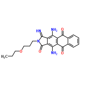 4,11-Diamino-2,3-dihydro-3-imino-2-(3-propoxypropyl)-1h-naphth[2,3-f]isoindole-1,5,10-trione Structure,62335-65-3Structure