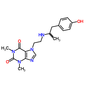 7-[2-[[2-(P-hydroxyphenyl)-1-methylethyl ]amino]ethyl ]-1,3-dimethyl-1h-purine-2,6(3h,7h)-dione Structure,62401-66-5Structure