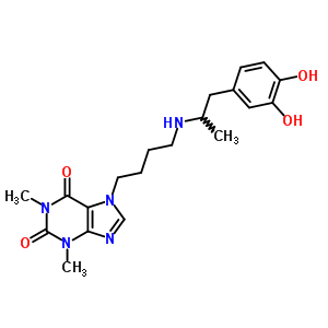7-[4-[[2-(3,4-Dihydroxyphenyl)-1-methylethyl ]amino]butyl ]theophyline Structure,62401-70-1Structure