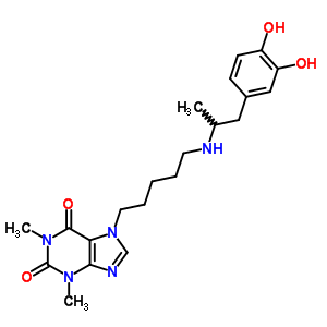 7-[5-[[2-(3,4-Dihydroxyphenyl)-1-methylethyl ]amino]pentyl ]theophyline Structure,62401-71-2Structure
