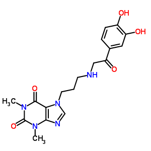 7-[3-[(3,4-Dihydroxyphenylcarbonylmethyl)amino]propyl ]theophyline Structure,62402-12-4Structure