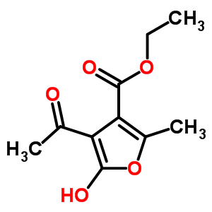 4,5-Dihydro-4-(1-hydroxyethylidene)-2-methyl-5-oxo-3-furancarboxylic acid ethyl ester Structure,62409-40-9Structure