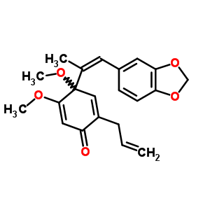 4-[(Z)-2-(1,3-benzodioxol-5-yl)-1-methylvinyl ]-4,5-dimethoxy-2-(2-propenyl)-2,5-cyclohexadien-1-one Structure,62532-61-0Structure
