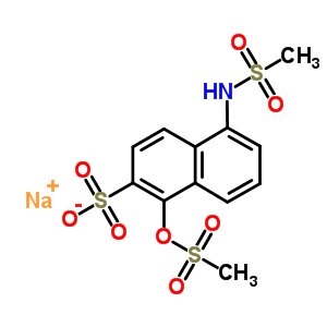 5-[(Methylsulfonyl)amino]-1-[(methylsulfonyl)oxy]-2-naphthalenesulfonic acid sodium salt Structure,62587-74-0Structure