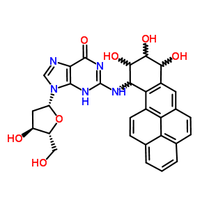 10-N(2)-deoxyguanosine-3-nitrobenzo(a)pyrene-7,8,9-triol Structure,62624-73-1Structure
