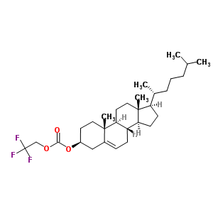 Carbonic acid 2,2,2-trifluoroethyl cholest-5-en-3beta-yl ester Structure,62654-06-2Structure