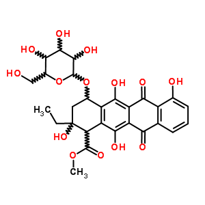 4-O-(glucopyranosyl)-epsilon-rhodomycinone Structure,62720-19-8Structure