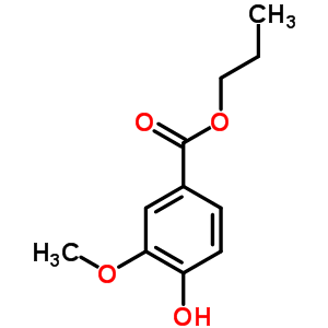 4-羟基-3-甲氧基苯甲酸丙酯结构式_6273-95-6结构式