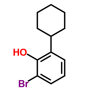 2-溴-6-环己基-苯酚结构式_6274-89-1结构式