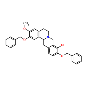 2,10-Bis(benzyloxy)-3-methoxy-5,8,13,13a-tetrahydro-6h-isoquinolino[3,2-a]isoquinolin-9-ol Structure,62744-16-5Structure