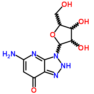 5-氨基-3,4-二氢-3-b-D-呋核亚硝脲-7H-1,2,3-噻唑并[4,5-b]吡啶-7-酮结构式_62805-42-9结构式