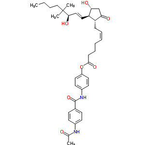 16,16-Dimethyl pge2 4-(4-acetamidobenzamido) phenyl ester Structure,62873-55-6Structure