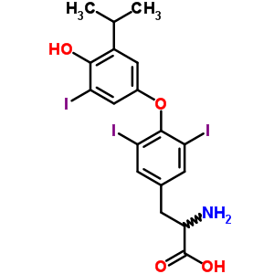 Dl-tyrosine,o-(4-hydroxy-3-iodo-5-(1-methylethyl)phenyl)-3,5-diiodo- Structure,62901-32-0Structure