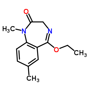 1,7-Dimethyl-5-ethoxy-3h-1,4-benzodiazepin-2(1h)-one Structure,62903-65-5Structure