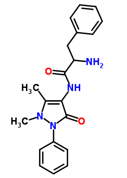 4-苯基丙氨酰基氨基安替比林结构式_62989-74-6结构式