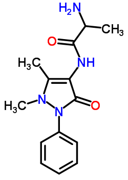 4-丙氨酰基氨基安替比林结构式_62989-75-7结构式