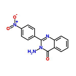 3-氨基-2-(4-硝基苯基)喹唑啉-4-酮结构式_63002-71-1结构式