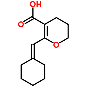 2-(Cyclohexylidenemethyl)-5,6-dihydro-4h-pyran-3-carboxylic acid Structure,63014-66-4Structure