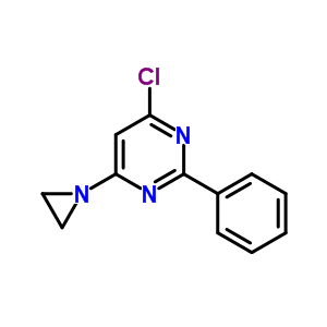 6-(1-Aziridinyl)-4-chloro-2-phenylpyrimidine Structure,63019-51-2Structure