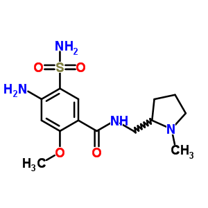 N-[(1-methyl-2-pyrrolidinyl)methyl ]-2-methoxy-4-amino-5-sulfamoylbenzamide Structure,63031-48-1Structure