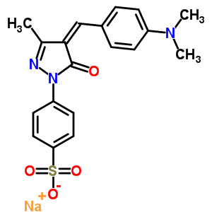 Benzenesulfonic acid,4-[4-[[4-(dimethylamino) phenyl ]methylene]-4,5-dihydro-3-methyl-5-oxo-1h-pyrazol-1-yl ]-,sodium salt Structure,63044-60-0Structure