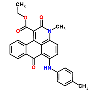 2,7-Dihydro-3-methyl-6-[(4-methylphenyl)amino]-2,7-dioxo-3h-dibenz[f,ij]isoquinoline-1-carboxylic acid ethyl ester Structure,63059-39-2Structure
