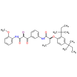 3-[[2-[2,4-Bis(1,1-dimethylpropyl)phenoxy]-1-oxobutyl ]amino]-α-chloro-n-(2-methoxyphenyl)-β-oxobenzenepropanamide Structure,63059-44-9Structure