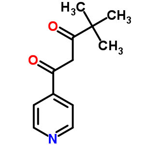 4,4-二甲基-1-(4-吡啶)-1,3-戊二酮结构式_6312-01-2结构式