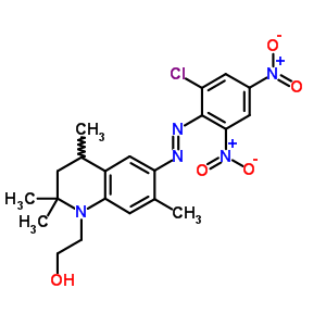 6-[(2-Chloro-4,6-dinitrophenyl)azo]-3,4-dihydro-2,2,4,7-tetramethyl-2h-quinoline-1-ethanol Structure,63133-84-6Structure
