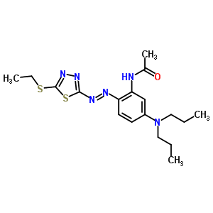 N-[5-(dipropylamino)-2-[[5-(ethylthio)-1,3,4-thiadiazol-2-yl ]azo]phenyl ]acetamide Structure,63134-15-6Structure