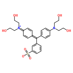 N-[4-[[4-[双(2-羟基乙基)氨基]苯基](3-硫nato苯基)亚甲基]-2,5-环hexa二en-1-基]-2-羟基-N-(2-羟基乙基)ethanaminium结构式_63217-00-5结构式