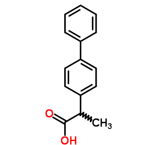 alpha-甲基-4-联苯乙酸结构式_6341-72-6结构式