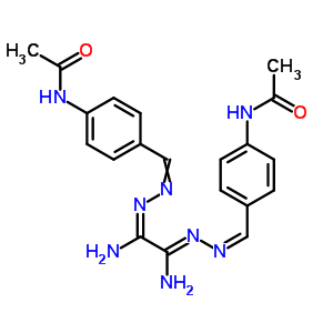 N-[4-[[(Z)-[[N-[(4-乙酰氨基苯基)亚甲基氨基]甲脒基]-氨基-亚甲基]肼基]甲基]苯基]乙酰胺结构式_6343-40-4结构式