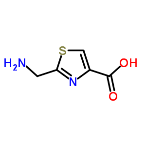 2-(氨基甲基)-1,3-噻唑-4-羧酸结构式_63628-60-4结构式
