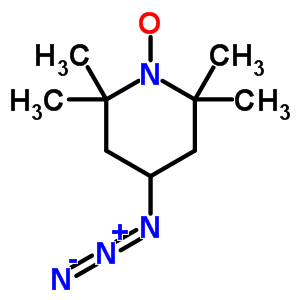 4-叠氮基-2,2,6,6-四甲基-1-哌啶基氧基结构式_63697-61-0结构式