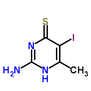 2-氨基-4-甲基-5-碘-6-嘧啶硫醇结构式_63732-01-4结构式