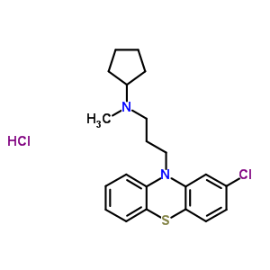 2-氯-n-环戊基-n-甲基-10h-吩噻嗪-10-丙烷-1-胺结构式_63833-99-8结构式