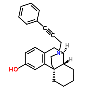 (-)-17-(3-苯基-2-丙炔)吗啡烷-3-醇结构式_63868-24-6结构式