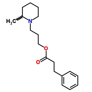 3-苯基丙酸 3-(2-甲基哌啶)丙酯结构式_63884-41-3结构式
