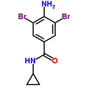 4-氨基-n-环丙基-3,5-二溴苯甲酰胺结构式_63887-23-0结构式